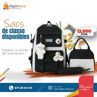 Ensemble de sac à dos Isotherme Fournitures Scolaires 12 000 FCFA Ensemble de sac à dos Isotherme Fournitures Scolaires 12 000 FCFA