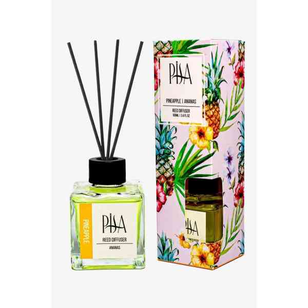 Pisa – Désodorisant en bâtonnets de bambou – Ananas – 100 ml