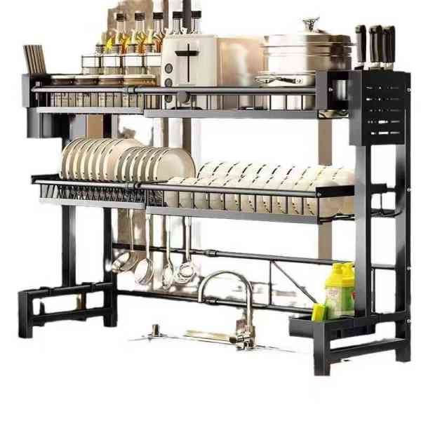 Support de rangement multifonctionnel pour évier, bol et couteau avec égouttoir