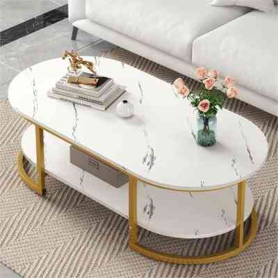 TABLE BASSE INDUSTRIELLE MODERNE – BLANC & NOIR MEDS00011 Style & confort 39 000 FCFA