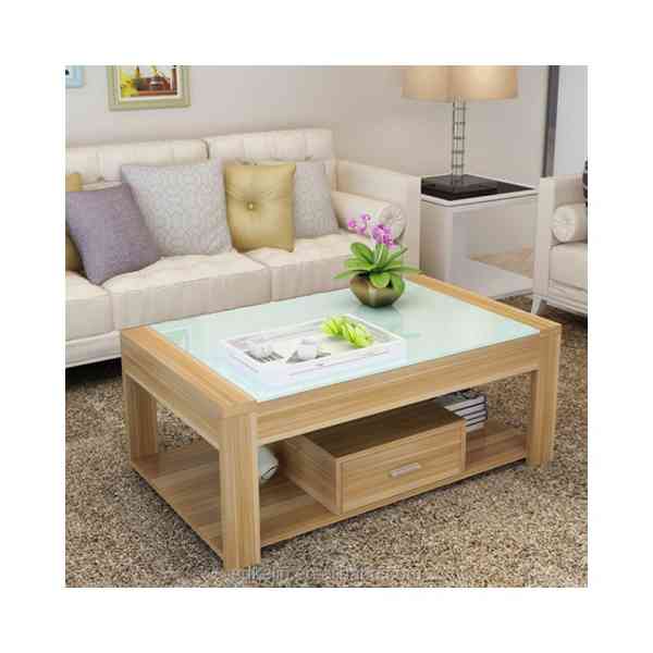 PETITE TABLE BASSE MODERNE – BLANC/NOIR