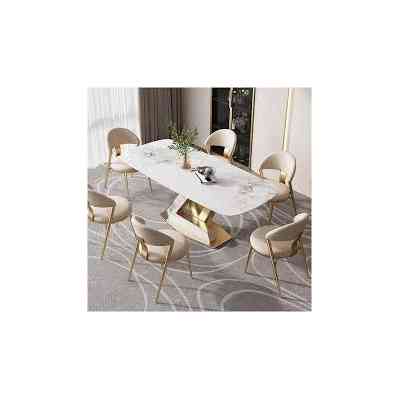 TABLE BASSE RECTANGULAIRE MINIMALISTE EN MARBRE ET METAL MEDS00019 Style & confort 65 000 FCFA