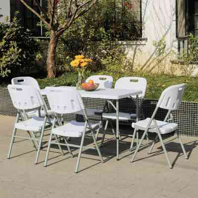 Ensemble Table et Chaises Pliantes en Plastique HDPE MIDS0002 Panier Festif 125 000 FCFA