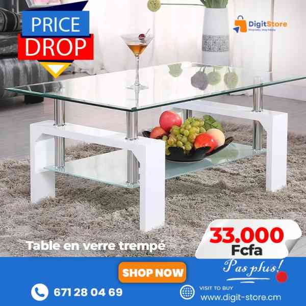 Table en verre trempe