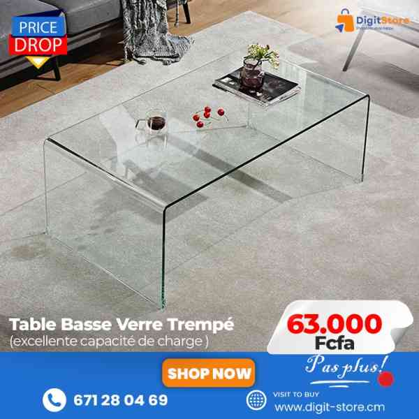 Table basse verre trempe