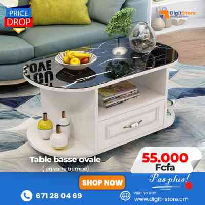 table basse ovale en verre MEDS00021 Panier Festif 55 000 FCFA table basse ovale en verre MEDS00021 Panier Festif 55 000 FCFA