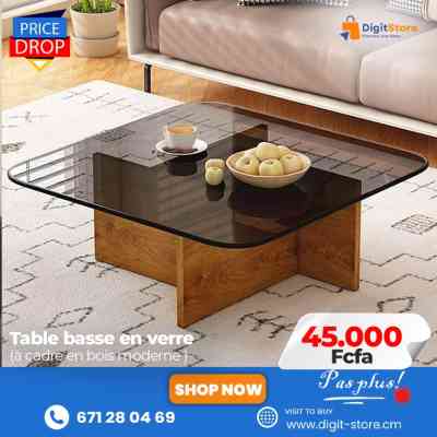 Table basse en verre CHDS0007 Panier Festif 0 FCFA