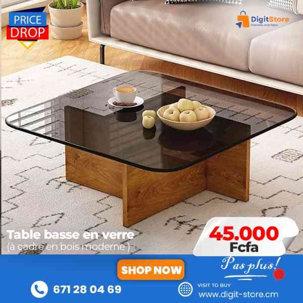 Table basse en verre