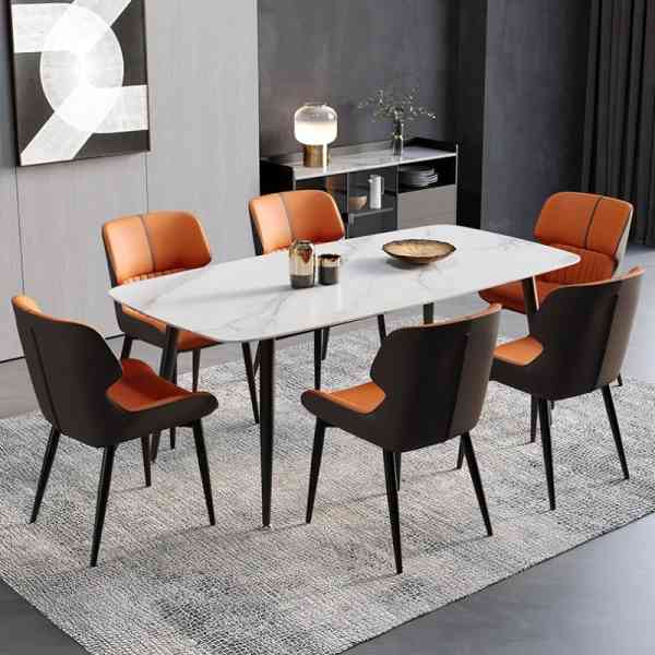 Chaise de salle à manger moderne avec accoudoirs