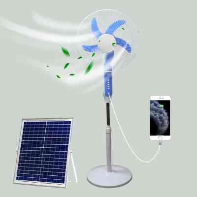 Ventilateur Solaire Rechargeable avec Éclairage et Port USB EJXDS000157 Electronique 45 000 FCFA