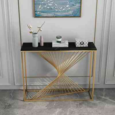 Table d’entrée en acier inoxydable doré ISDS000217 Style & confort 120 000 FCFA