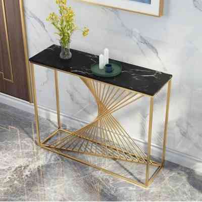 Table d’entrée en acier inoxydable doré ISDS000217 Style & confort 120 000 FCFA Table d’entrée en acier inoxydable doré ISDS000217 Style & confort 120 000 FCFA