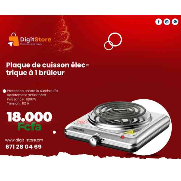 Plaque de cuisson électrique a 1 brûleur