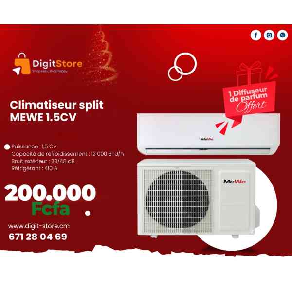 Climatiseur Split MEWE 1.5CV