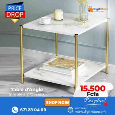 table d'angle simple a 2 niveaux Accueil 15 500&nbsp;FCFA