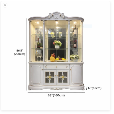 Meuble de buffet d'angle armoire européenne en bois maison bar vitrine armoire à vin ISDS00103 Style & confort 390 000&nbsp;FCFA