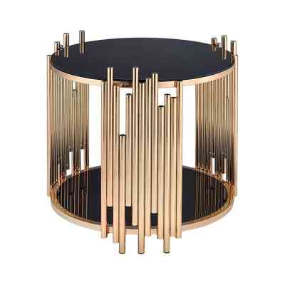 Table basse en verre noir / or ISDS00102 Style & confort 53 000&nbsp;FCFA