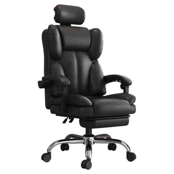 Chaise de bureau inclinable ergonomique en cuir – Chaise de direction